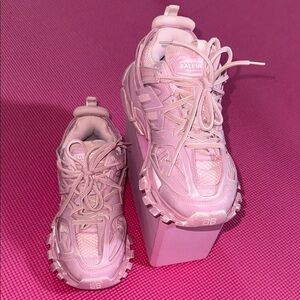 Balenciaga Pink Chunky Track Sneakers